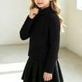 thumbnail image 5 of BLVB Girls Turtleneck Sweaters Long Sleeve Jumper Tops Teen Kids Casual Soft Pullover Fall Winter Outfits(Black,13-14 Years), 5 of 6