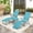 Blue, variant on Pellebant Set of 3 Outdoor Chaise Lounge & Table Set Aluminum Patio Folding Chairs,Brown