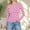 Pinks, variant on Women’s Polka Dot Slim Tops, Round Neck Pullover T-Shirt, Fall Long Sleeve Comfy Blouses
