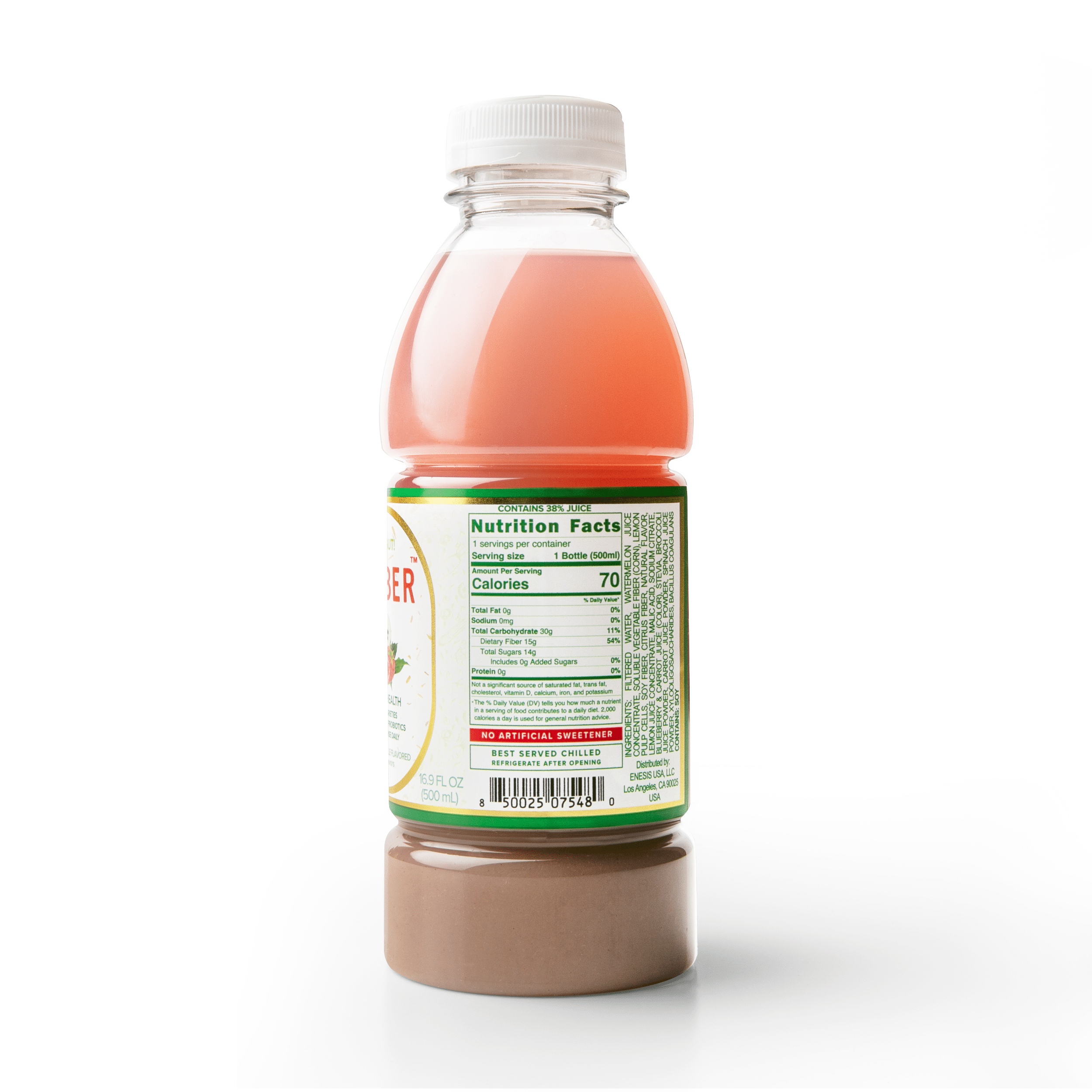 Scrubber Fiber-Infused Fruit Juice w/ Probiotics + Prebiotics for Daily Digestive Health, Immune Support, Regularity & Weight. 16.9 OZ Natural Beverage, Raspberry & Custard Apple, 12-Pack