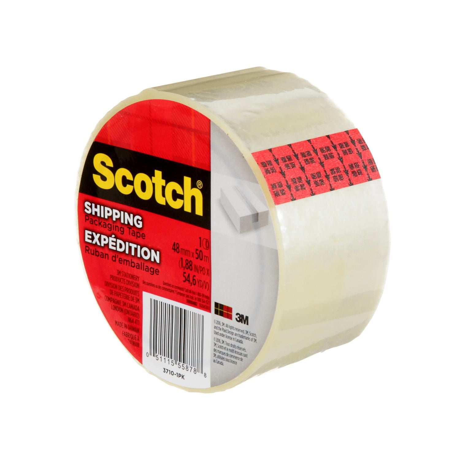 Ruban d’emballage et d’expédition 3710 Scotch®, 48 mm x 50 m (1,88 po x 54,6 v), 6/paquet