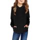 thumbnail image 3 of Gibobby Sudadera de forro polar para niños pequeños y niñas, abrigo superior de Color sólido para bebés y niñas, Tops para niñas(Negro, 3-4 Años), 3 of 4