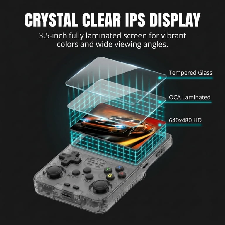 Old Arcade R36S 128GB Handheld Game Console, 50+ Emulators, for