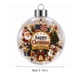 thumbnail image 3 of Happy Christmas 3D Ball Hanging Decor with Santa & Snowman, Christmas Tree Ornament, 3 of 6