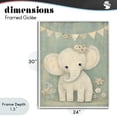 thumbnail image 4 of Stupell Industries Cottage Elephant with Overhead Banner White Framed Giclee Art, 24 x 30, by Ink Drop Loft, 4 of 8
