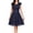 Navy, variant on Womens Plus Size Lace Flowy Cocktail Wedding Guest Midi Dress Summer Cocktail Dress,V Neck, formal Flowy Chffion Dress, A-line Navy XL(XL)