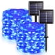 thumbnail image 1 of Guirnalda de luces solares JMEXSUSS, paquete de 2 unidades, 10 m, 100 LED, azules, impermeables, 1 of 8