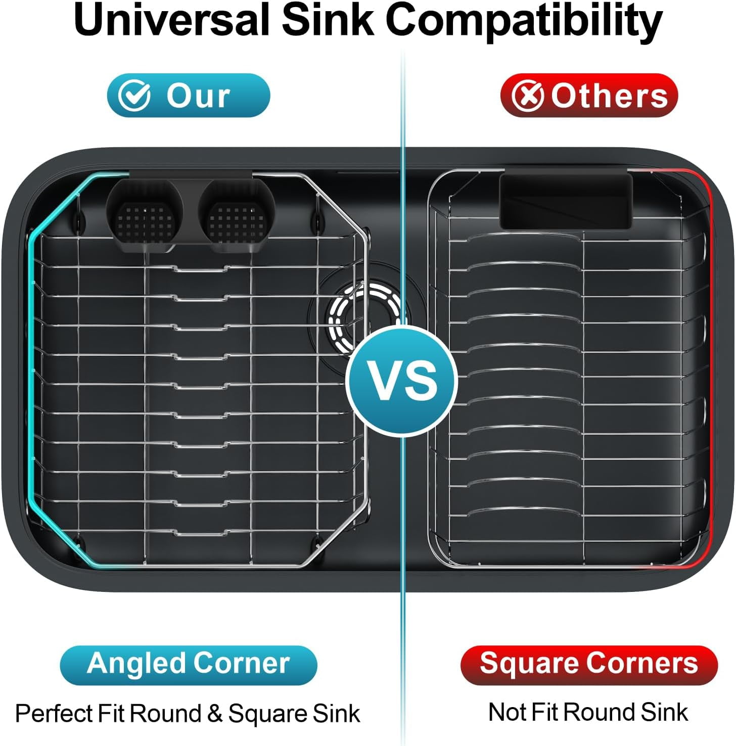 iSPECLE Small in Sink Dish Drying Rack - Stainless Steel Compact Dish Drainer for RV Kitchen Apartment Sink, Rust Resistant Inside Sink Rack, 1–2 Person Households, 11.6" W x 13.4" L, Silver
