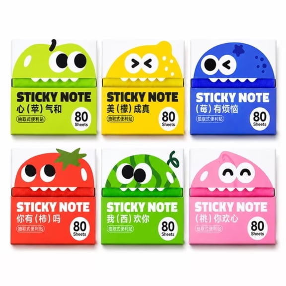 6-Pack Glitter Sticky Notes Sparkly Sticky Notes Transparent 480 Sheets 3x3In Glittery Post It Pads Pull-Out Smooth Writing Waterproof Quick Dry Does Not Obstruct No Residue Resealable