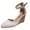 Beige, variant on Womens Pointed Toe Pumps Shoes Ankle Strap High Heels Ladies Fashion Prom Dress Shoes for Women
