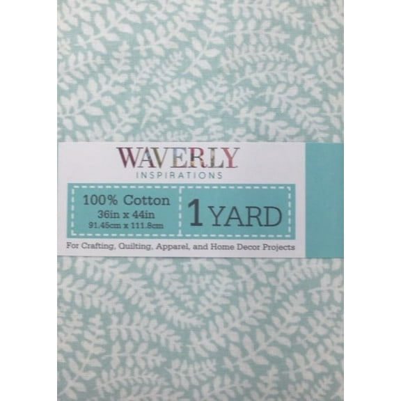 Waverly Inspirations 1 Yard Cut 100% Cotton Prints Fabric Garden Fern Dew 44" Wide for Quilting & Sewing