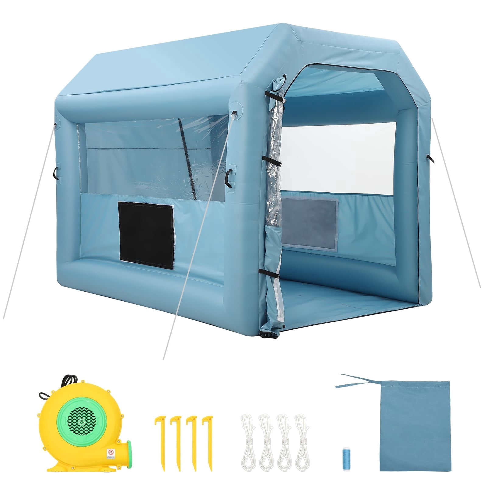 DSstyles 10x8x8 FT Inflatable Paint Booth with 480W Blower, Portable Spray Paint Tent with Filter System, 201D Oxford Fabric for Cars, Motorcycles, Furniture Painting