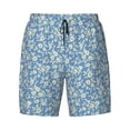 thumbnail image 4 of Lsque Mens Swim Trunks Floral Retro Style Pattern - Bathing Suit Compression Liner - Beach Swim Shorts Swimwear - (S-3XL) - Stretch Quick Dry -Small, 4 of 9