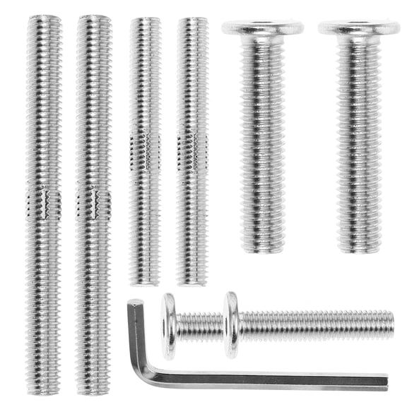 Amosfun 1Set Double End Threaded Bolt Steel Fasteners for Home Use Scratching Post Hardware