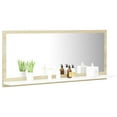 thumbnail image 6 of vidaXL Bathroom Mirror White and Sonoma Oak 35.4"x4.1"x14.6" Engineered Wood, 6 of 7