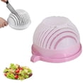 thumbnail image 3 of Salad Chopper Bowl And Cutter Multifunctional Vegetable Cutting Bowl Vegetable Shredder Salad Maker Salad Slicer And Chopper Vegetable Cutter White, 3 of 5