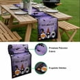 thumbnail image 5 of Black Purple Halloween Table Runner - 60 Inch Long, Kitchen Dining Table Runner Dresser Scarves, Horror Gnomes Pumpkin Black Cat Farmhouse Decor for Coffee Tables Wedding Party Banquet, 5 of 8