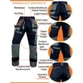 thumbnail image 4 of Notus Men's Work Safety Pants Cordura Knee Reinforced Casual Tactical Trousers Utility Tools Holster Pockets S1 Navy 30-34, 4 of 6