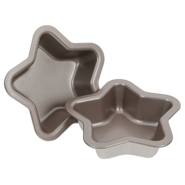 2 moldes para pasteles con forma de estrella, antiadherentes, para repostería y postres.