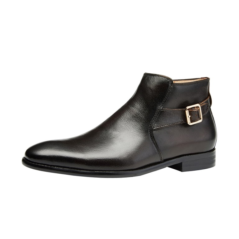 Santimon Genuine Leather Chukka Boots Mens Oxford Dress Boots Casual  Chelsea Boots Brown 8.5 US - Walmart.com