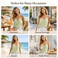 thumbnail image 6 of Cotton Linen Tank Tops for Women - Summer Casual Spaghetti Strap Sleeveless Camisole Lightweight Loose Gauze Shirts Beach Boho Cami Y2K Cute Cruise Outfits, 6 of 8