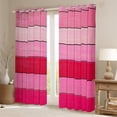 thumbnail image 2 of Manfei Girly Pink Stripes Curtains Pack of 2 (42x84 Each) for Female, Modern Abstract Ombre Curtains Blackout, Chic Artwork Bedroom Curtains, Curtains and Drapes Decor, 2 of 6