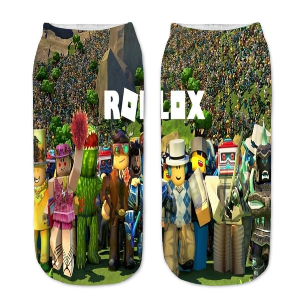 Calcetines de dibujos animados de Anime ROBLOX para hombre y mujer, medias periféricas con estampado creativo, nueva personalidad, estudiantes, moda