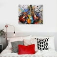 thumbnail image 4 of Nawypu  Vintage Guitar Canvas Wall Art Music Notes Picture Prints Musical Instrument Artwork Colorful Oil Painting for Modern Studio Music Room Concert House Decoration Ready to Hang, 4 of 4