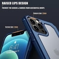 thumbnail image 4 of Designed for iPhone 13 Pro Max, Military Drop Protection Translucent Matte Case Fitting for iPhone 13 Pro Max 6.7 Inch, Gudian Series, Blue, 4 of 4