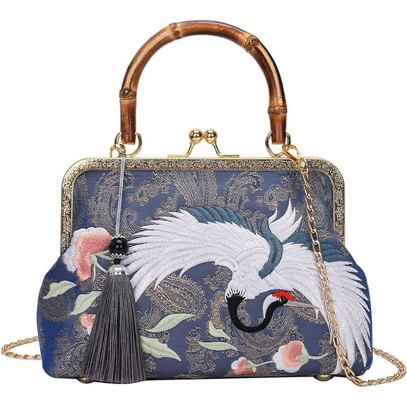 Retro Shoulder Chain Messenger Clutch Chinese Style Embroidered Jacquard Women's Evening Bags