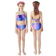 thumbnail image 3 of 3PCS Kids Girls Mermaid Tail Swimmable Swimming Bikini Swimear Swimsuit Costumes,4-6 years,Purple, 3 of 3