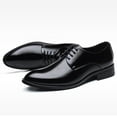 thumbnail image 5 of Tawop Mens Dress Shoes Faux Leather Business Lace Up Pointy Toe Oxfords Black Size:9.5, 5 of 5