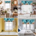 thumbnail image 5 of Ocean Mermaid Valance Curtain for Windows Shadow Coral Seabed Watercolor Style Rod Pocket Curtain Valances Short Window Treatments Panels for Kitchen Bathroom Laundry Room Basement 42 x 18 Inch, 5 of 9
