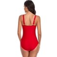 thumbnail image 6 of Jusfitsu Scoop Neck Ruched Tummy Control Slimming One-Piece Swimsuit, (Women's), 6 of 6