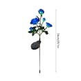 thumbnail image 3 of Solar - Powered Outdoor Artificial Rose Ground Lights, Rubber Material, Multi - Color Led String, Auto On/Off, 29.1", Blue, QFL, 3 of 6