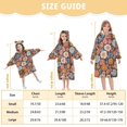 thumbnail image 4 of FORMRS Wearable Blanket Hoodie with Sleeves for Kids Cozy Flannel Sweatshirt, Colorful Flowers, 4 of 7