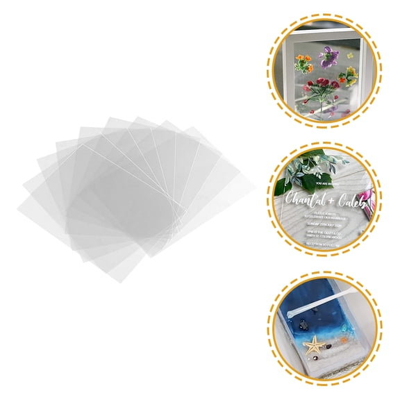 Luxshiny Clear Crafting Acrylic Sheets for Art and Photo Frames 10Pcs