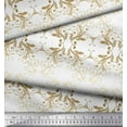 thumbnail image 2 of Soimoi Satin Silk Fabric Filigree Damask Print Sewing Fabric Yard 42 Inch Wide, 2 of 3