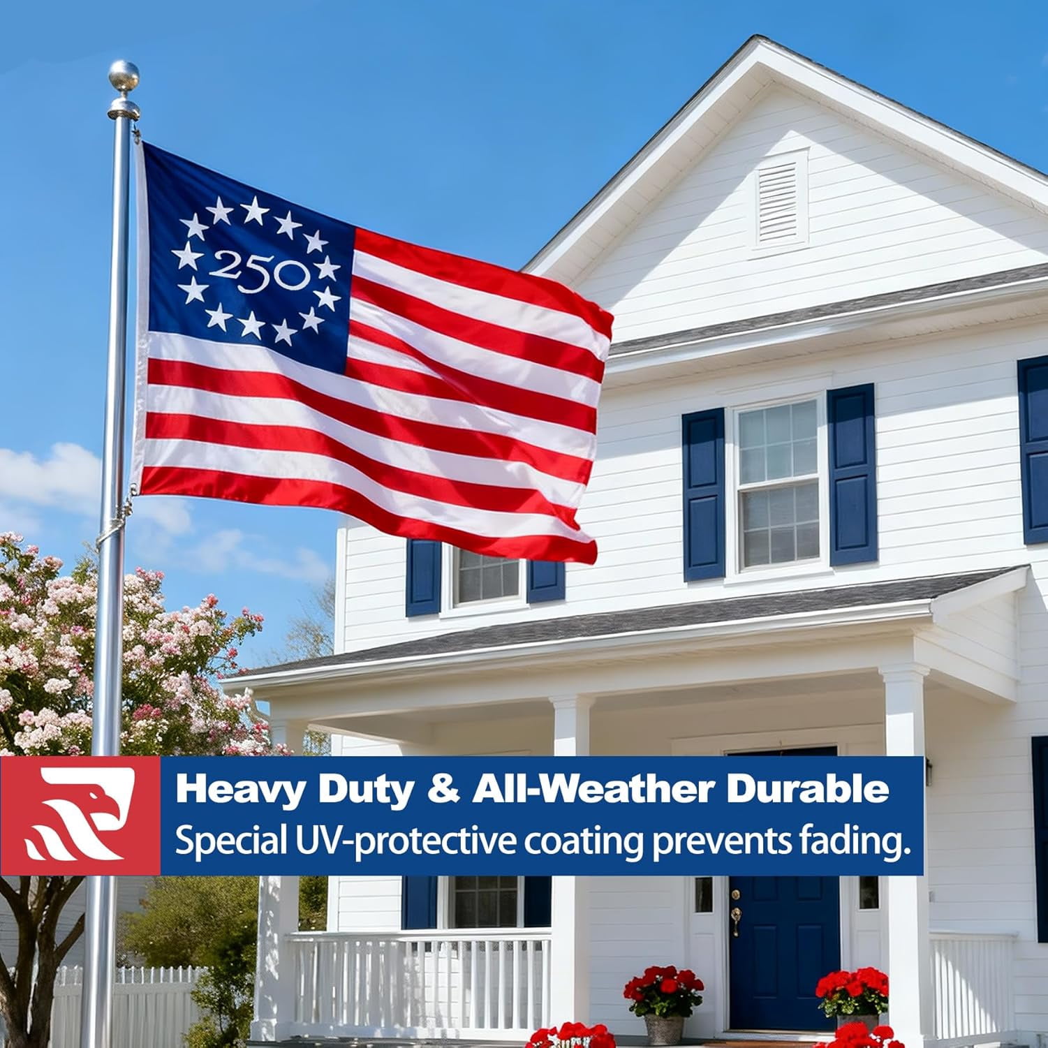 250th Nylon American Betsy Ross Flag - 100% Made in USA