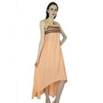 thumbnail image 5 of Bimba Women Summer Dress Mid Calf Length Embroidered Asymmetrical Dress, 5 of 7