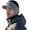 Black, variant on Windproof Thermal Cap with Visor - Fleece Lined Knitted Earflap Hat for Men & Women, Cold Weather Beanie for Outdoor Winter Activities