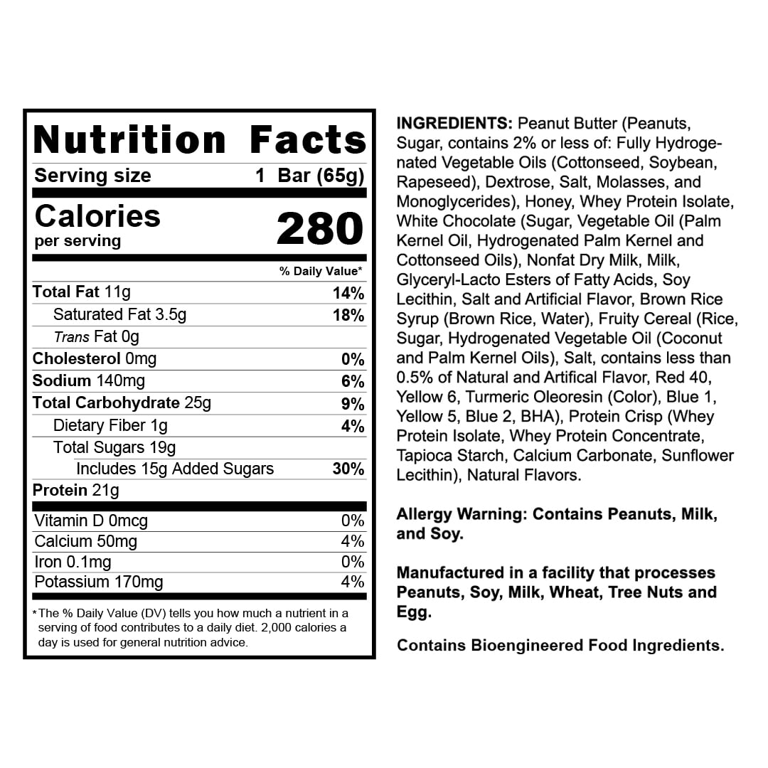 Anabar Fruity Cereal Crunch 12 Protein Bars Final Boss Performance 21 Grams