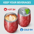 thumbnail image 4 of Christmas 12oz Stainless Steel Insulated Wine Tumbler with Lid and Straw – Double Wall Vacuum Mug for Hot & Cold Drinks, 304 Steel Interior, Sweat-Free Design, 4 of 5