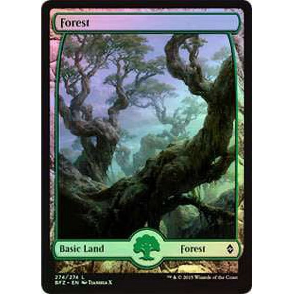 MtG Battle for Zendikar Land Forest (Full-Art Foil) #274