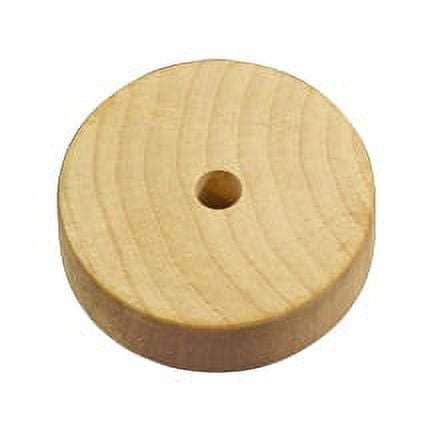 20 Pcs 2-1/2" Flat Wooden Slab Wheel 3/4" thick Hole size 3/8"Use AP3000, AP3030 or AP3500 Axle pegs for 3/8" holes.