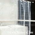 thumbnail image 7 of 2 Pcs Clear Shower Curtain Liner with 6 Pockets - Waterproof Touchscreen Compatible for Phone & Tablet - See-Through EVA Bathroom Liner - 71x71 Inch Non-Slip Odorless Machine Washable, 7 of 7