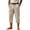 #06 Yellow 【Mix & Match: Choose Your Favorites】, variant on Men's Linen Pants Casual Elastic Waist Button Fly Cropped Trousers, Comfortable Straight Leg Pants with Pockets, Drawstring Lightweight Breathable Summer Travel Beach | AESTIVO,Dark Blue L