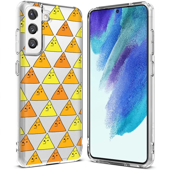 TalkingCase Slim Case Compatible for Samsung Galaxy S21 FE 5G (Fan Edition), Triangles Print, Lightweight, Flexible, Soft, USA