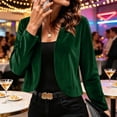 thumbnail image 4 of Yyeselk Women's Long Sleeve Velvet Shrug Cardigans Cocktail Party Open Front Elegant Cropped Bolero Cardigan Top Green XXXL, 4 of 7