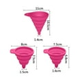 thumbnail image 5 of Shoreew 3Pcs Silicone Funnel Set Collapsible Kitchen Funnels Large Medium Small Funnels for Liquid Transfer Heat Resistant Bottling Kitchen Gadgets, 5 of 6